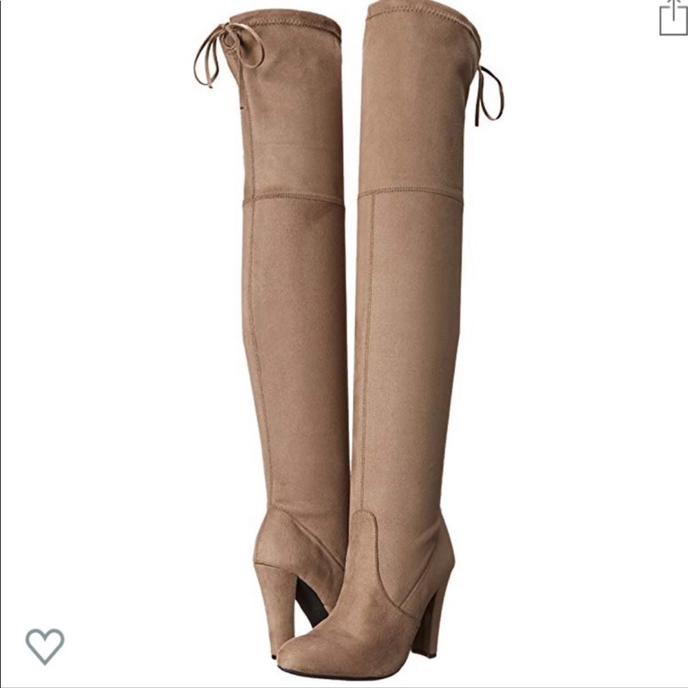 Steve Madden Gorgeous Taupe Thigh High Boots